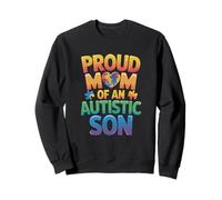 Mamá De Un Hijo Autista Autismo Corazón Sudadera