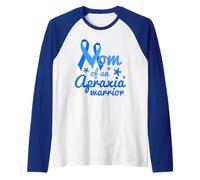 Mamá de una guerrera de Apraxia para Mujeres con lesión Camiseta Manga Raglan