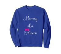 Mamá de una Princesa Día de la Madre Sudadera, Unisex para Adultos, Azul Real, L