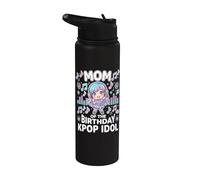 Mamá del Cumpleaños Kpop Idol Chibi Girls K pop Fiesta temática Stainless Steel Insulated Water Bottle