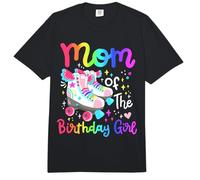 Mamá del Cumpleaños Niña Skater Patines Patines Familia Fiesta Comfort Colors Adult Heavyweight T-Shirt