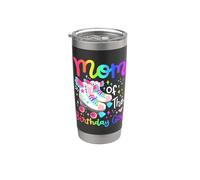 Mamá del Cumpleaños Niña Skater Patines Patines Familia Fiesta Vaso térmico de acero inoxidable de doble pared
