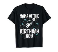 Mamá del Cumpleaños Niño Astronauta Espacial Cumpleaños Familia Camiseta