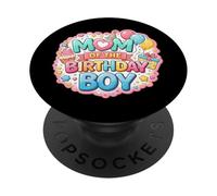 Mamá del Cumpleaños Niño Divertido Hijo B-Day Madre Mamá Mamá Lindo PopSockets PopGrip Adhesivo