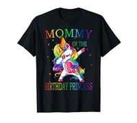Mamá del Cumpleaños Princesa Unicornio Niña Camiseta