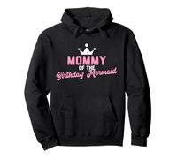 Mamá del cumpleaños Sirena Sudadera con Capucha