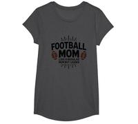 Mamá Divertida de fútbol: más Fuerte Que Las mamás Regulares Camiseta, Niñas, Jaspeado Oscuro, Grande