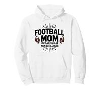 Mamá Divertida de fútbol: más Fuerte Que Las mamás Regulares Sudadera con Capucha, Unisex para Adultos, Blanco, L
