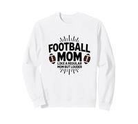 Mamá Divertida de fútbol: más Fuerte Que Las mamás Regulares Sudadera, Unisex para Adultos, Blanco, XXL