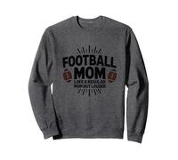 Mamá Divertida de fútbol: más Fuerte Que Las mamás Regulares Sudadera, Unisex para Adultos, Jaspeado Oscuro, S
