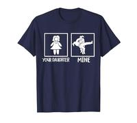 Mamá Divertida de una Chica Jiu Jitsu Camiseta, Hombre, Azul Marino, XL