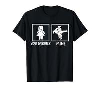 Mamá Divertida de una Chica Jiu Jitsu Camiseta, Hombre, Negro, S