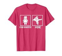 Mamá Divertida de una Chica Jiu Jitsu Camiseta, Hombre, Rojo Jaspeado, L