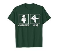 Mamá Divertida de una Chica Jiu Jitsu Camiseta, Hombre, Verde Bosque, L