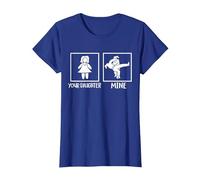 Mamá Divertida de una Chica Jiu Jitsu Camiseta, Mujer, Azul Real, XL