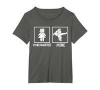 Mamá Divertida de una Chica Jiu Jitsu Camiseta, Mujer Tallas Grandes, Asfalto, 4XL Grande