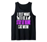 Mamá en Casa Humor Gatuno para Amantes de Felinos Camiseta sin Mangas