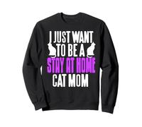 Mamá en Casa Humor Gatuno para Amantes de Felinos Sudadera