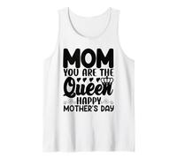Mamá Eres la Reina Día de la Madre Mamá Mamá Madre Cita Camiseta sin Mangas