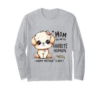 Mamá, Eres mi Amante de los Perros Favorito del Feliz Día de la Madre Manga Larga