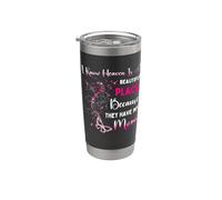 Mamá es mi ángel guardián en el cielo, el ángel femenino del Día de los Caídos Vaso térmico de acero inoxidable de doble pared
