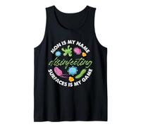 Mamá es mi nombre Desinfectar superficies es mi juego Camiseta sin Mangas
