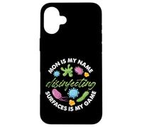 Mamá es mi nombre Desinfectar superficies es mi juego Carcasa para iPhone 16 Plus