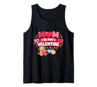 Mamá es mi San Valentín Linda Familia Amor Cita Camiseta sin Mangas