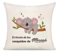 Mamá Espero que Cada Vez que Abrace esta Almohada Te Recuerda Cuánto Te Quiero Funda de Cojín Regalo para Mujer Día del Madre Madrina del Hijo Hija Ideal Orginal Regalo del Cumpleaños Navidad (Mamá-4)