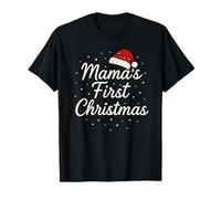 Mama First Christmas New Mom Baby Sentimental Holiday Camiseta