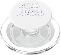 Mamá Floral Best Mum in British with Hibiscus White PopSockets PopGrip para MagSafe