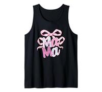 Mama Floral con lazo rosa a cuadros vichy Love Camiseta sin Mangas