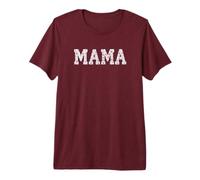 Mama Floral Patchwork Style Lettering Cute Vintage Mom Camiseta Premium