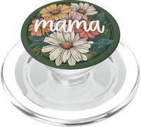 Mama Floral Retro Daisy Bouquet Aesthetic Motherhood PopSockets PopGrip para MagSafe