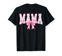 Mama Floral Toile Rosa Acuarela Coqueta Arco Día de la Madre Camiseta