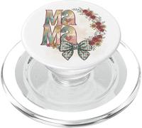 Mama Floral Wreath Gingham Bow Graphic Design PopSockets PopGrip para MagSafe