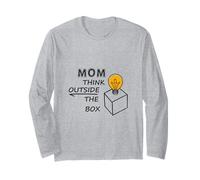 Mamá fuera de caja pensador creativo Supermom Pensamiento creativo Manga Larga