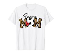 mamá fútbol patrón leopardo divertida Día de la madre 2021 Camiseta
