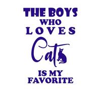 mamá gata Calcomanías de pared 36x50.2cm No se cae Azul oscuro