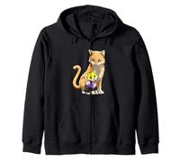 Mamá Gata Protectora Queer No Binaria con Su Cría Sudadera con Capucha