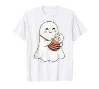 Mama Ghost and Baby Ghost Cute Halloween Mom Boo Cute Family Camiseta gráfica económica, Hombre, Blanco, XL