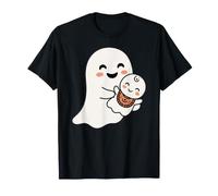 Mama Ghost and Baby Ghost Cute Halloween Mom Boo Family Camiseta