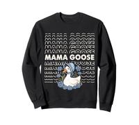 Mama Goose Artístico Retro Animal Texto Sudadera