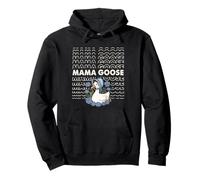 Mama Goose Artístico Retro Animal Texto Sudadera con Capucha