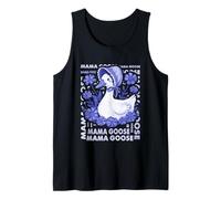 Mama Goose Hermosa Obra De Arte Floral Azul Camiseta sin Mangas