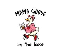 MAMA GOOSE ON THE LOOSE: Hilarious mother goose lined notebook cover design