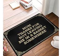 Mamá, Gracias por No Dejarme En Una Canasta En Algún Lugar Alfombrilla De Baño Secado Rápido Alfombra Exterior Antideslizante Alfombra Baño para Interior Exterior Inodoro 40X60Cm