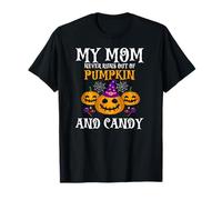 Mamá Halloween Calabaza Dulces Graciosa Escena Camiseta