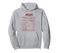 Mamá Información Nutricional Amor Incondicional Divertido Día de la Madre Sudadera con Capucha
