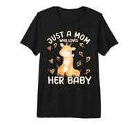 Mamá Jirafa Amor Solo Una Mamá Que Ama A Su Bebé Jirafa Camiseta Premium